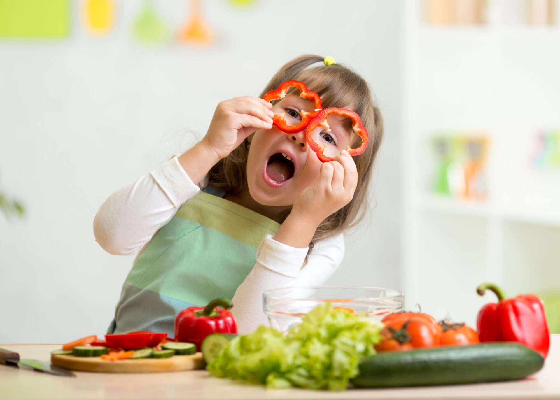 paprika, apfel, gemüse, kinder, gesund, kindergesundheit